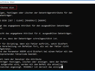 Eine Festplatte Mit Diskpart Schreibgeschützt Erstellen READONLY Attributes Setzen