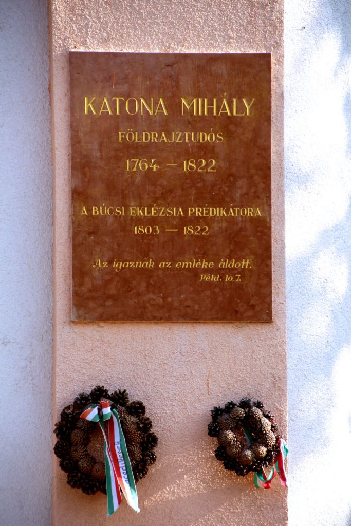 Katona Mihály földrajztudós, prédikátor emléktáblája