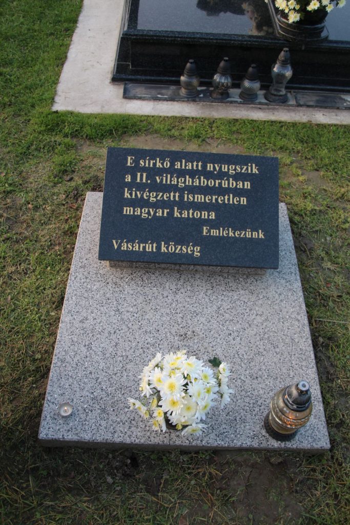 A 2. világháborúban kivégzett ismeretlen magyar katona sírja