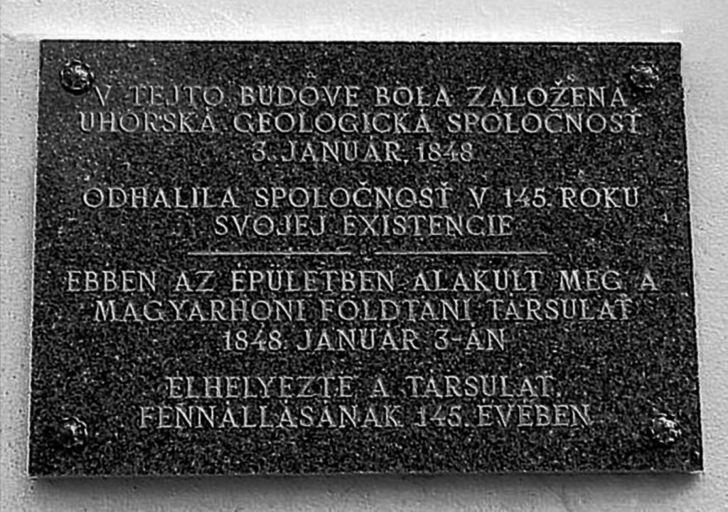 A Magyarhoni Földtani Társulat emléktáblája Videfalván