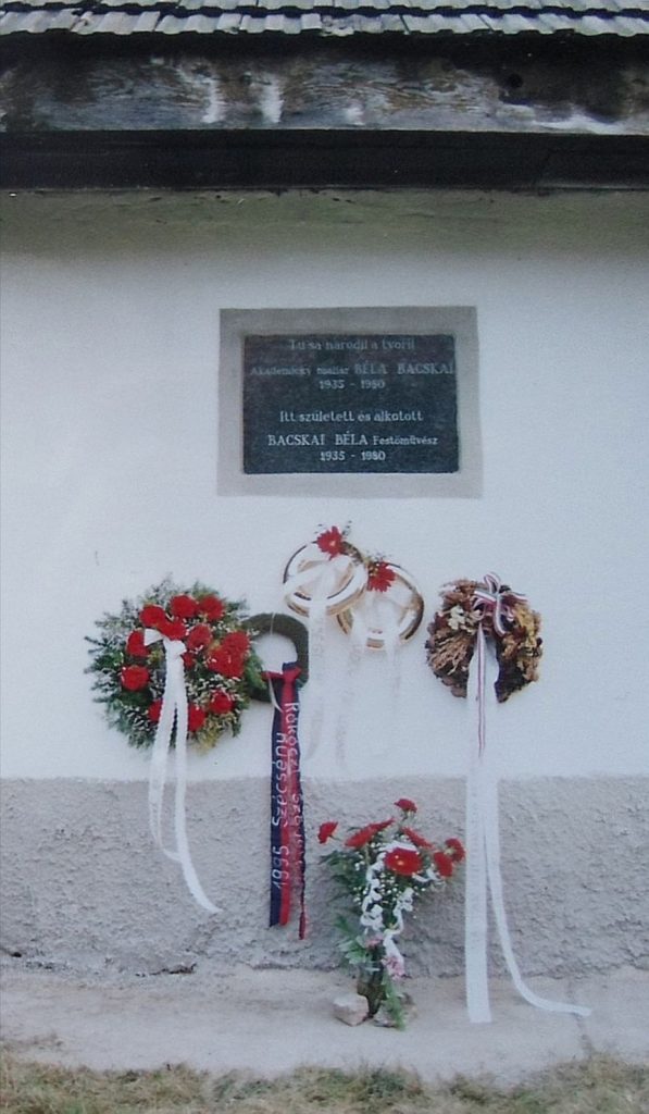 Bacskai Béla festőművész emléktáblája Persén