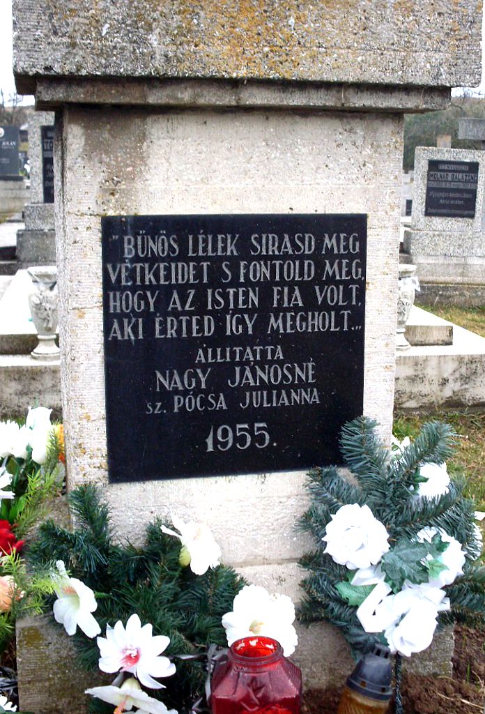 Az óbásti temető nagykeresztje