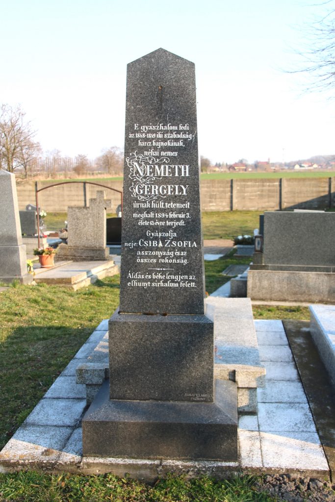 Németh Gergely, az 1848-49-i szabadságharc bajnokának sírja