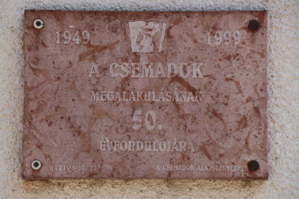 A Csemadok megalakulásának emléktáblája