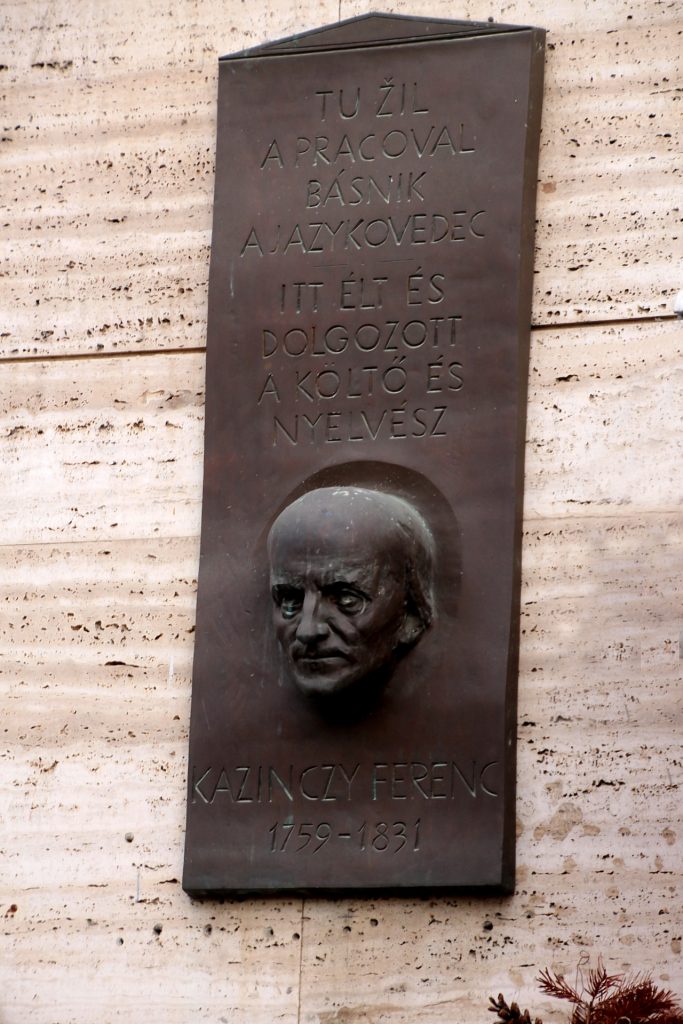 Kazinczy Ferenc emléktáblája