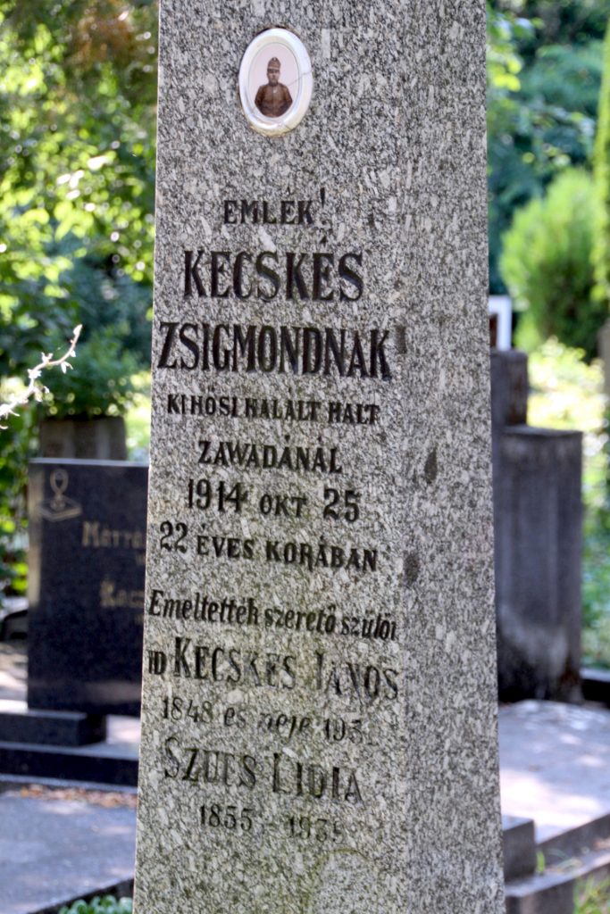 Kecskés Zsigmond, az 1. világháború hősi halottjának emlékjele