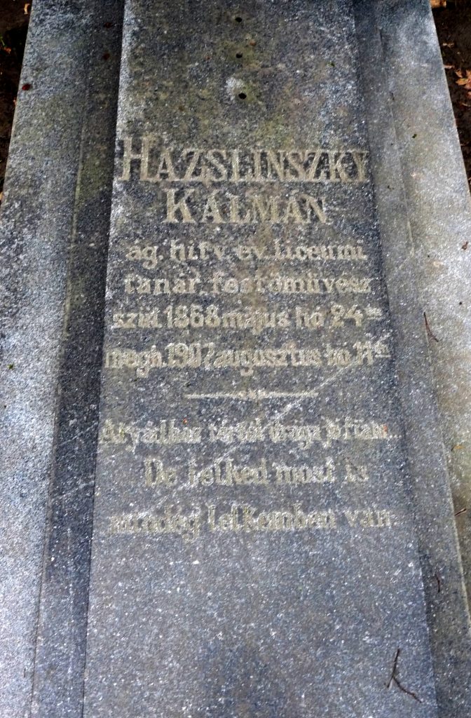 Hazslinszky Kálmán sírja