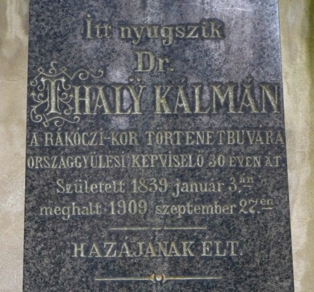 Thaly Kálmán sírja