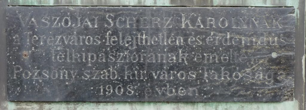 Scherz Károly-emléktábla