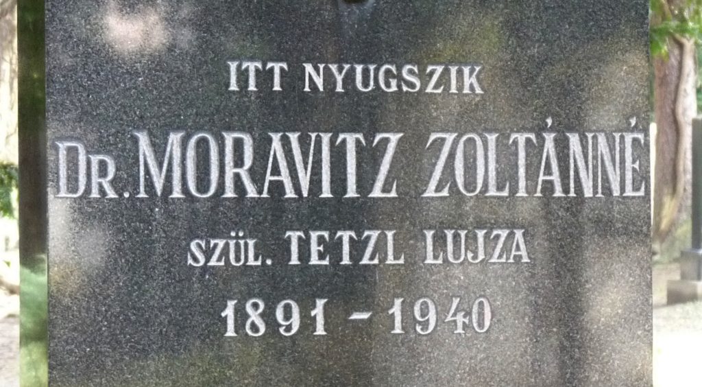 Moravitz Zoltánné sírja