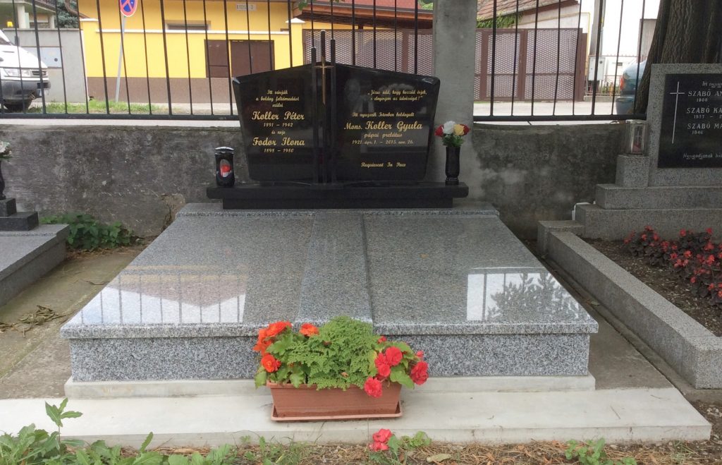 Koller Gyula pápai prelátus síremléke