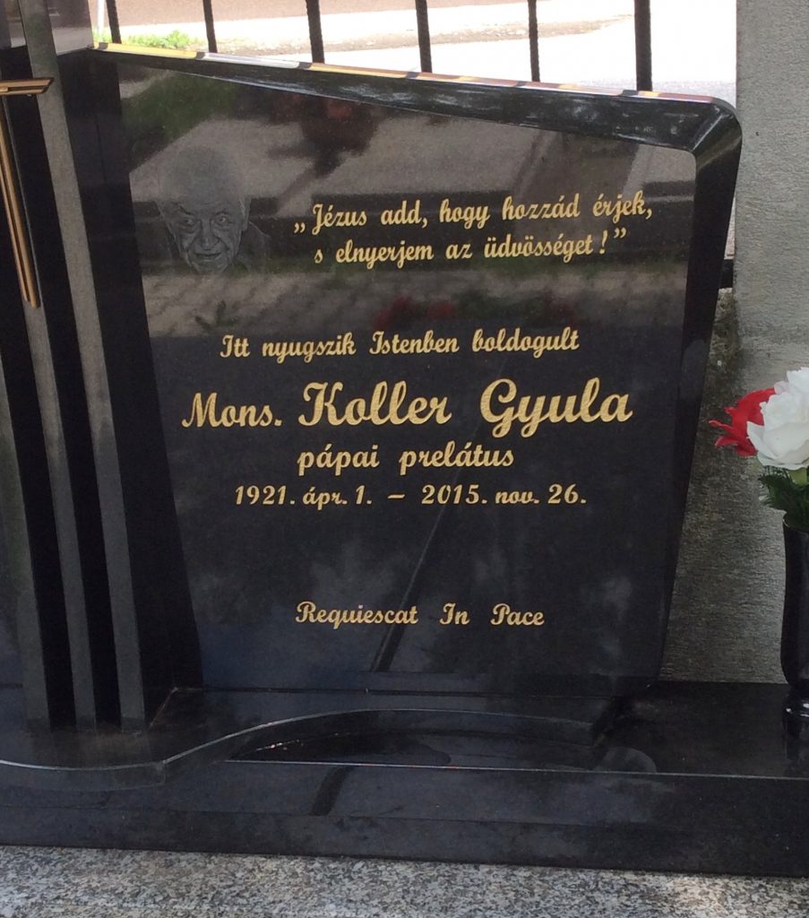 Koller Gyula pápai prelátus síremléke