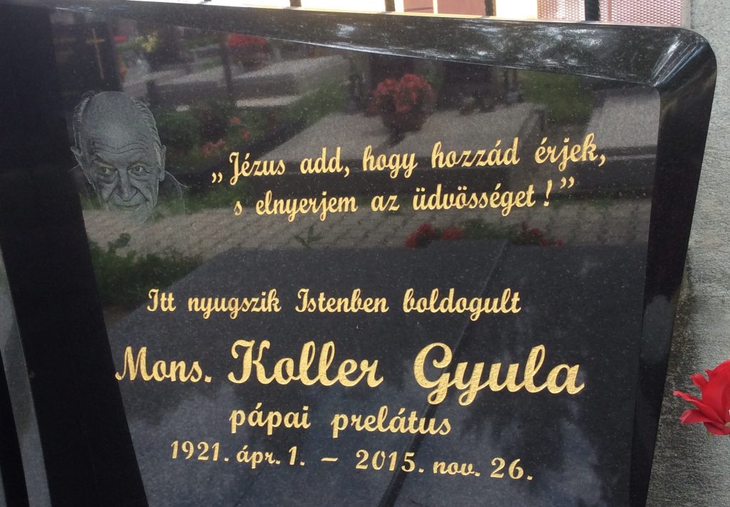Koller Gyula pápai prelátus síremléke