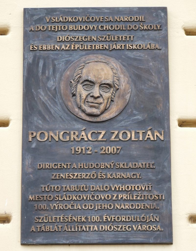 Pongrácz Zoltán emléktáblája
