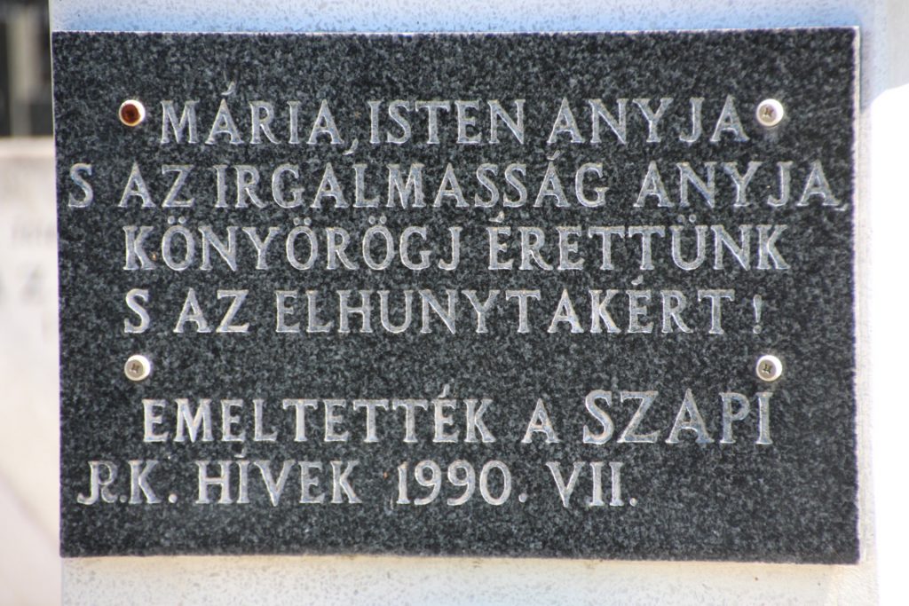 Temetői nagykereszt Szapon