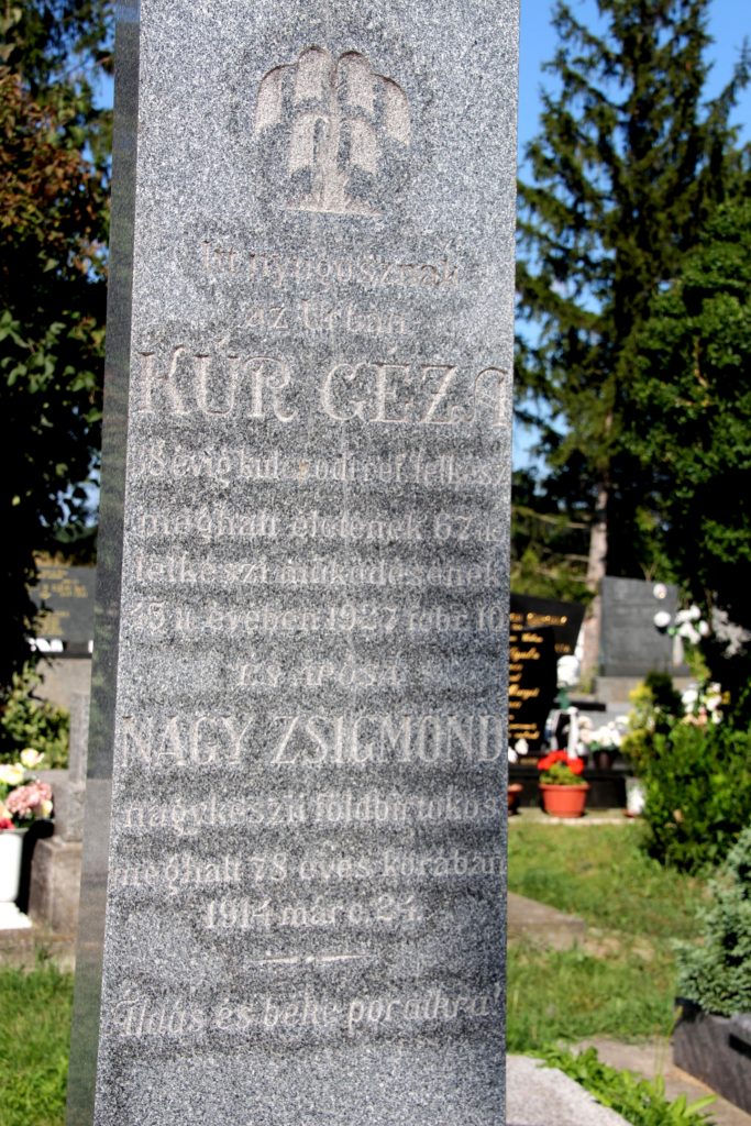 Kúr Géza lelkész sírja
