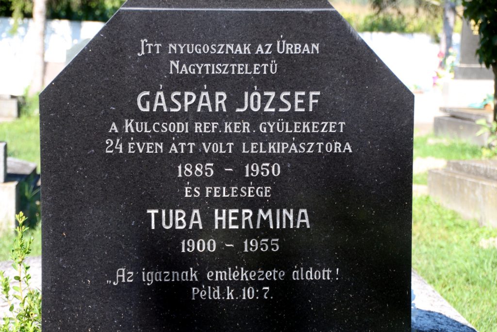 Gáspár József lelkipásztor sírja