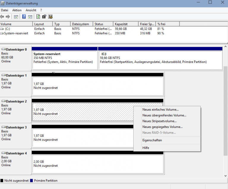 Windows 10 RAID Levels ITLearner.de