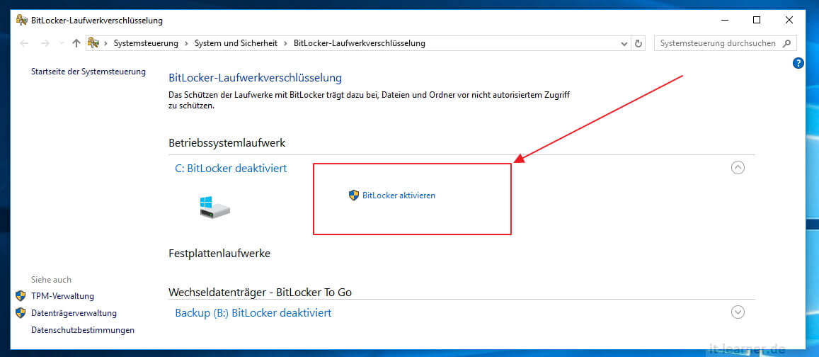 Bitlocker ohne TPM in Windows 10 aktivieren ITLearner.de