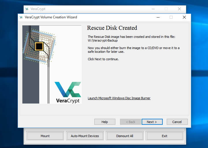Windows 10 Bootpartition mit Veracrypt verschlüsseln Rescue Disk