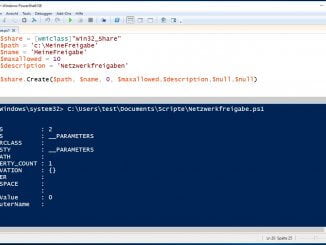 Windows Netzwerkfreigabe mit der PowerShell erstellen: WMI Klasse Win32_Share