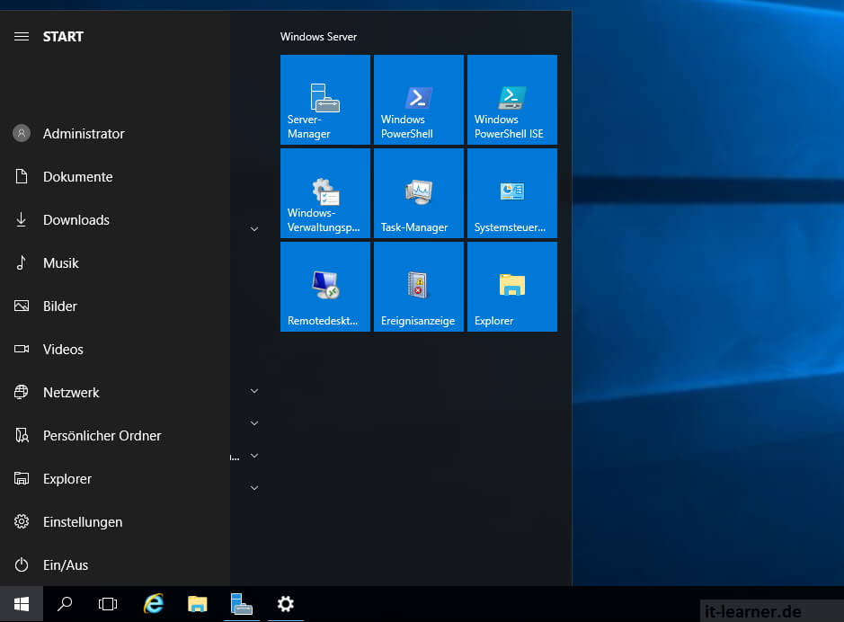 Windows 10 Startmenü anpassen | IT-Learner.de