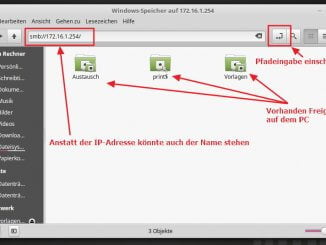 Mit dem Linux System auf Netzwerkfreigabe zugreifen