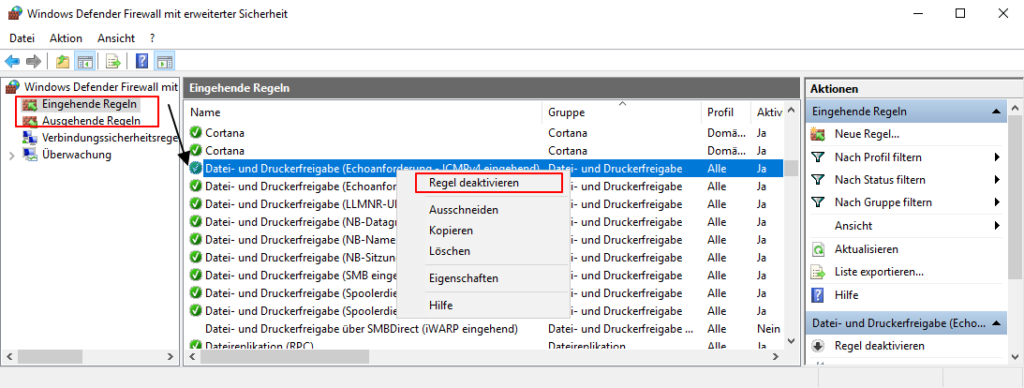 Die Erreichbarkeit Eines Anderen PCs Mithilfe Von Test Netconnection überprüfen Ping In Der Firewall Erlauben | IT-Learner.de Die Erreichbarkeit Eines Anderen PCs Mithilfe Von Test Netconnection überprüfen Ping In Der Firewall Erlauben