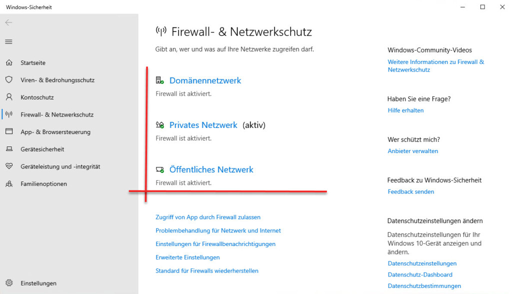 Die Verschiedenen Firewall Profile Unter Windows 10 | IT-Learner.de Die Verschiedenen Firewall Profile Unter Windows 10