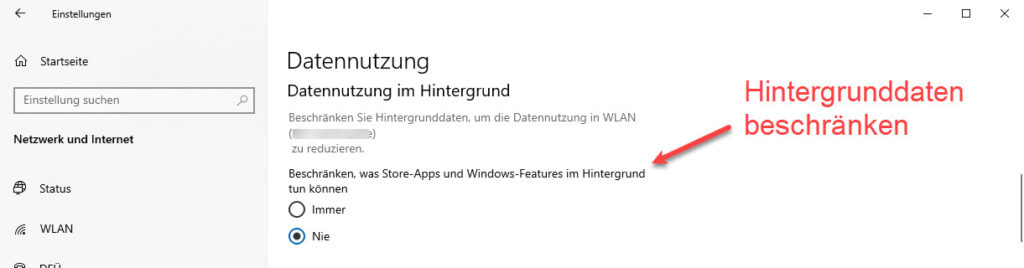 Windows 10 Einstellungen Datennutzung Für Hintergrunddienste Beschränken | IT-Learner.de Windows 10 Einstellungen Datennutzung Für Hintergrunddienste Beschränken