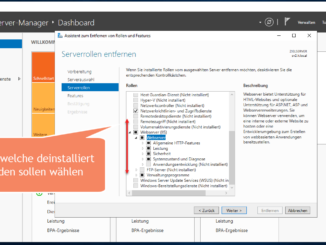 Im Windows Server Rollen Oder Features Wieder Deinstallieren Rollen Bzw. Features Auswählen