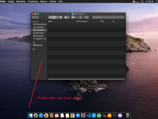 Im MacOS Betriebssystem Auf Netzwerkressourcen Zugeifen Finder über Das Dock öffnen