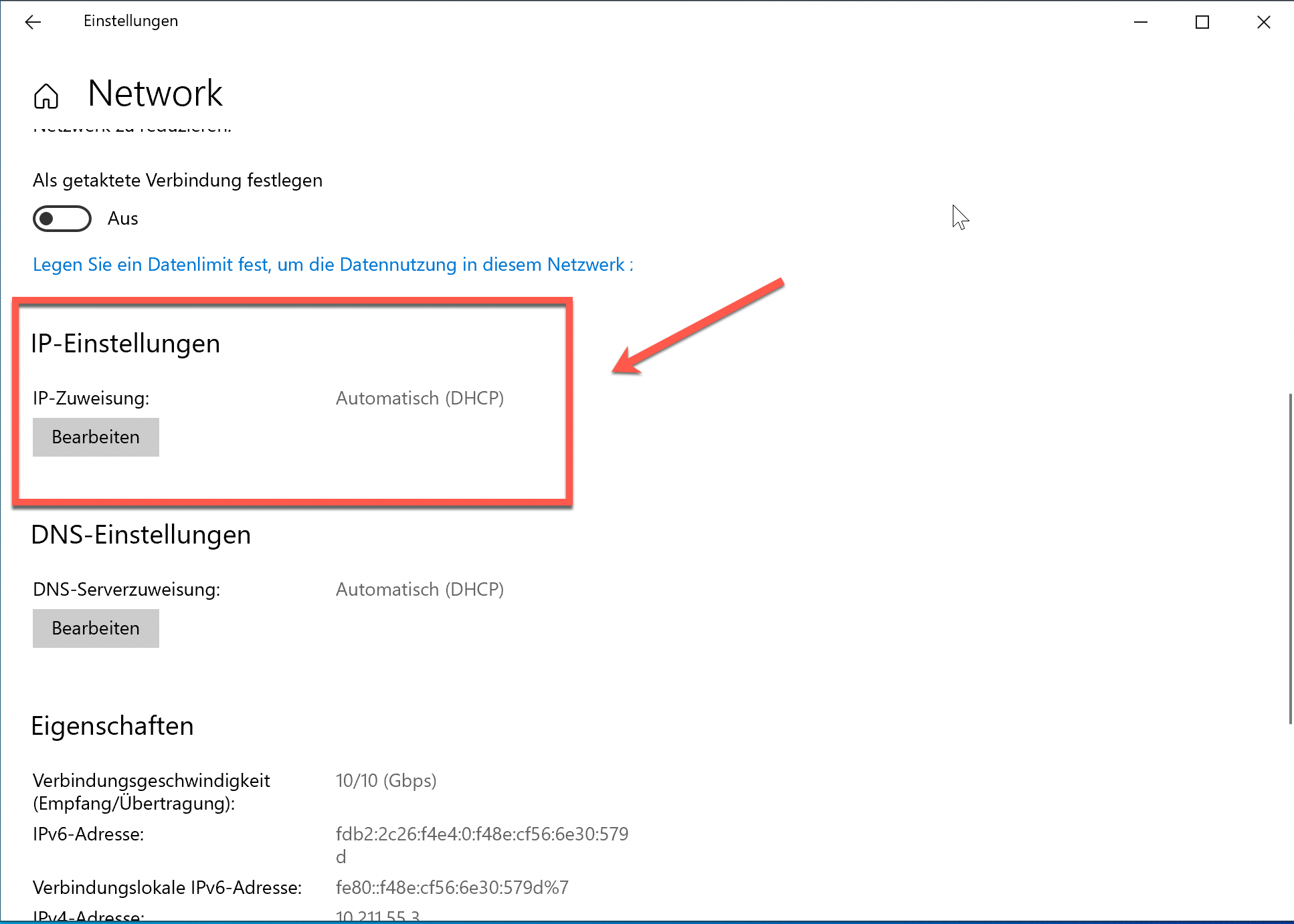 So konfiguriert man im Windows 10 die IPEinstellungen