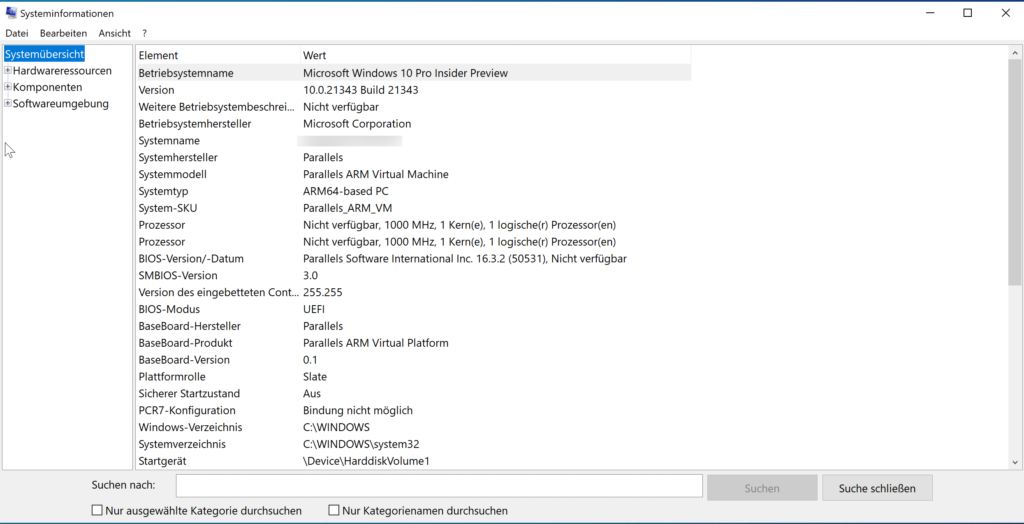 Unter Windows 10 alle Informationen über das System auslesen! 14 Detaillierte Systeminformationen Des Windows Betriebssystems Auslesen