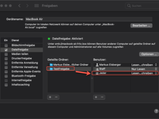 Unter MacOS Eine Testfreigabe Erstellen