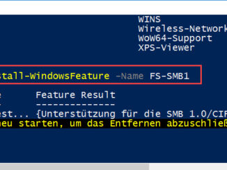 Windows Feature Mit Der PowerShell Deinstallieren