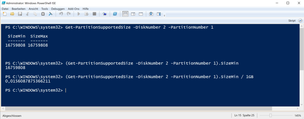 Per PowerShell Partitionen verkleinern – so geht es! 13 Per PowerShell Partitionen verkleinern – so geht es!