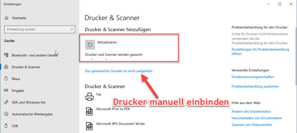 Wie kann man unter Windows 10 einen neuen Drucker hinzufügen 12 Unter Windows Einen Neuen Netzwerkdrucker Per IP Adresse Einbinden