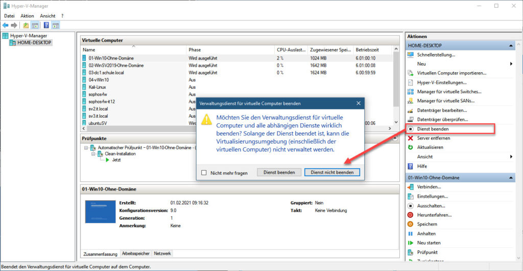 Verwaltungsdienst für virtuelle Computer Starten und Stoppen 13 Verwaltungsdienst für virtuelle Computer Starten und Stoppen