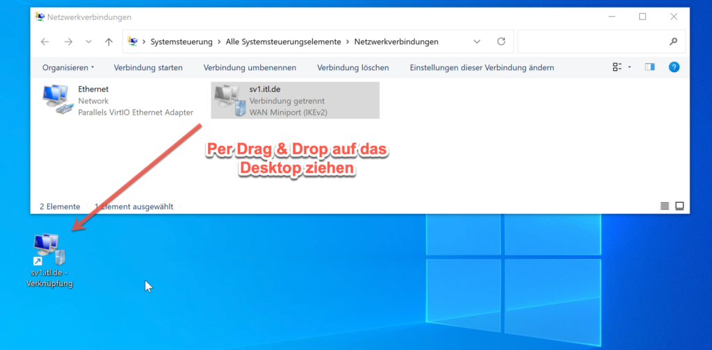 windows 11 vpn verbindung auf desktop erstellen