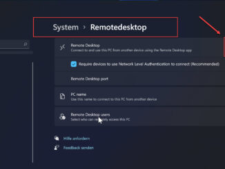 Unter Windows 11 Die Remotedesktop Verbindung Aktivieren