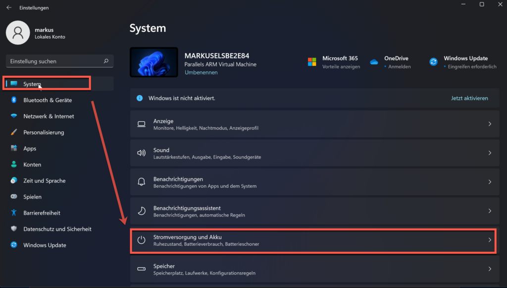 Windows 11 Einergieeinstellungen Akkunutzung | IT-Learner.de Windows 11 Einergieeinstellungen Akkunutzung