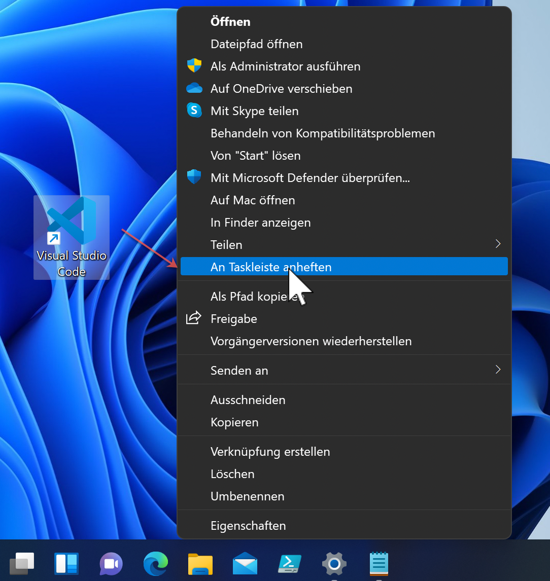Wie kann man im Windows 11 die Taskleiste anpassen? 14 Elemente unter Windows 11 an die Taskleiste verknüpfen