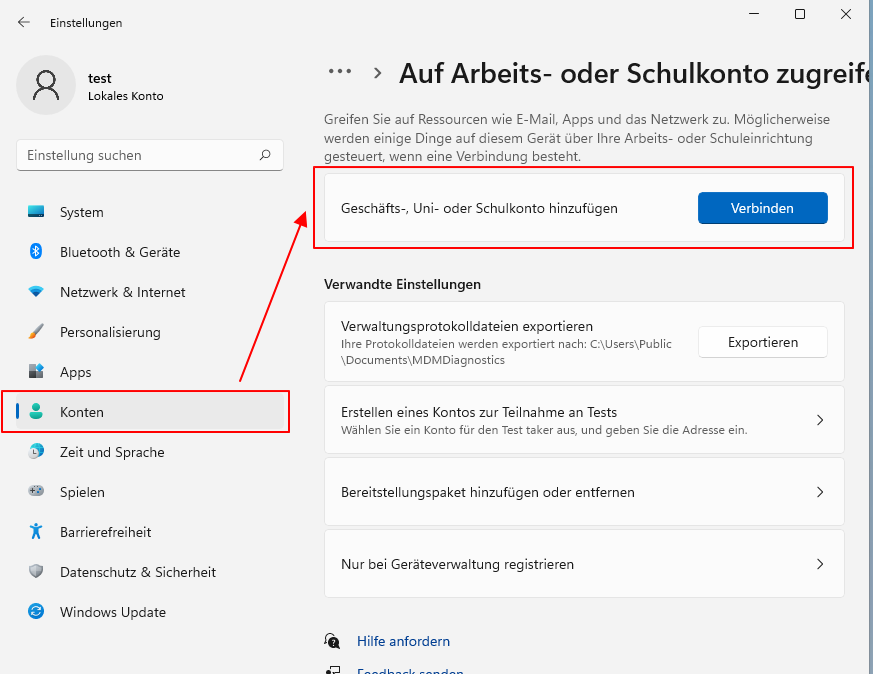 How To - Windows-PC in Domäne einbinden 31 Windows 11 Einer Domäne Hinzufügen Arbeits Und Schulkonto