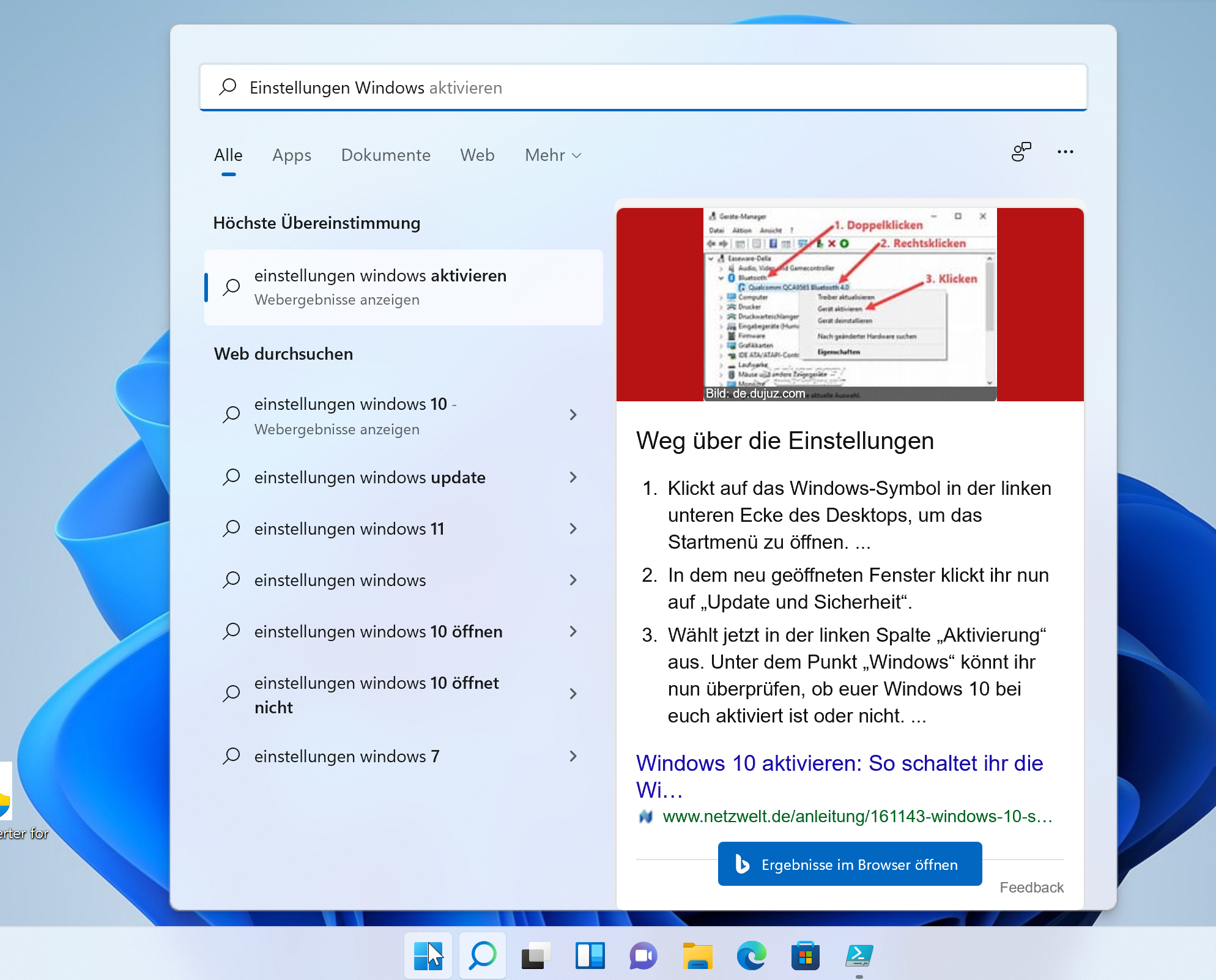 Wie deaktiviert man die Websuche im Startmenü unter Windows 11 13 Websuchen unter Window 11 im Startmenü deaktivieren