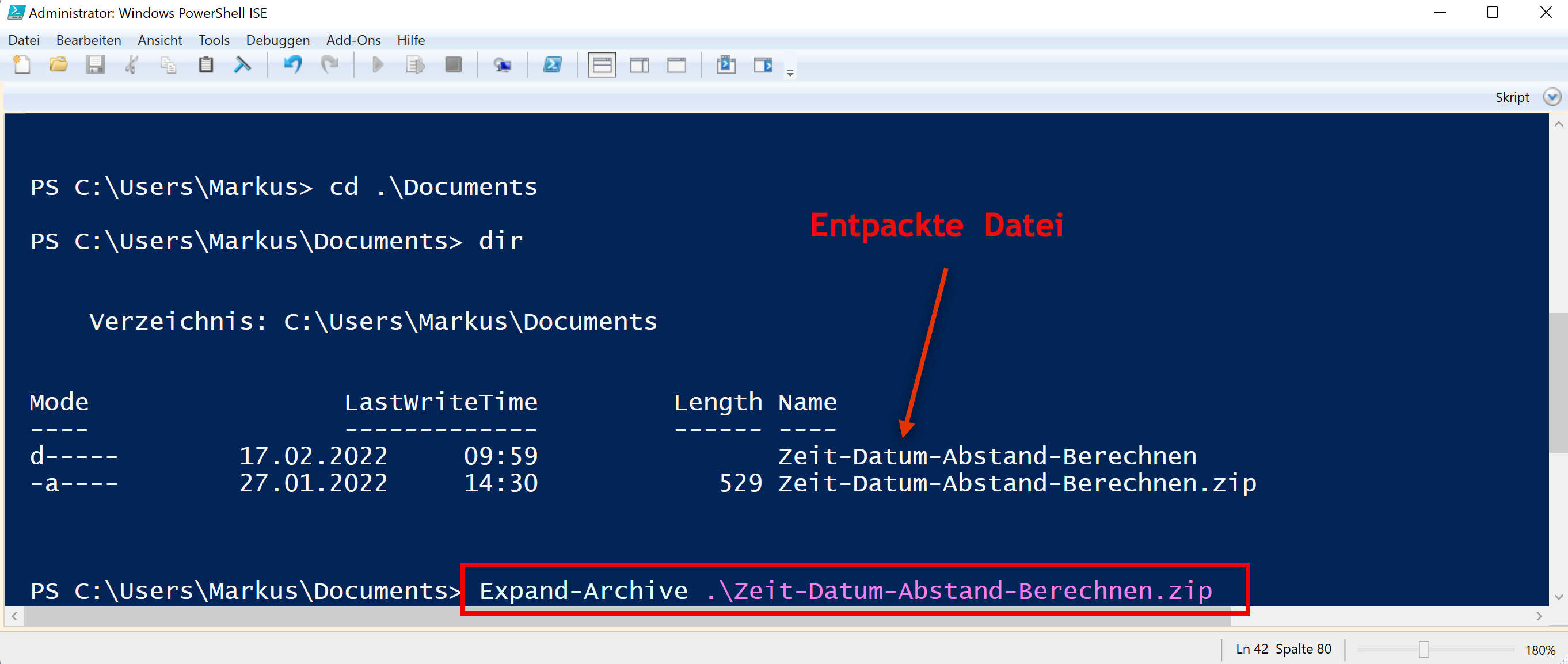 Wie kann man eine ZIP Datei entpacken 16 Mihilfe der Windows PowerShell ein Zip Archive entpacken