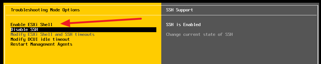 Am VMWare ESXi Server die SSH-Verbindung aktivieren 13 SSH Verbindung auf dem ESXi Server aktivieren