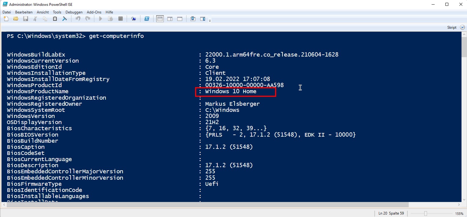 So findet man heraus, welche Windows 11 Edition installiert ist 14 Windows Edition per PowerShell anzeigen