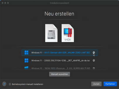 Wie kann man Windows auf mac installieren? 16 Jetzt Wähle Das Installationsmedium Und Die Gewünschte Windows 11 Version Aus