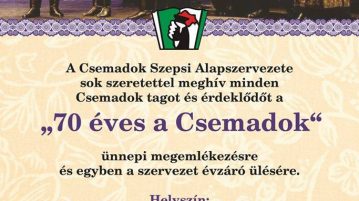 70 éves a Csemadok – a szepsi ünnepségen fellép a Szőttes Néptáncegyüttes